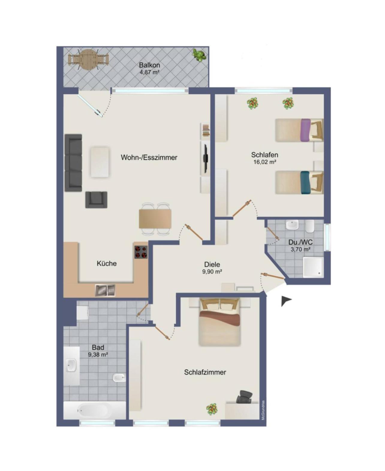 Pottapartments - Mit Balkon Und Kueche - Familienfreundlich Херне Экстерьер фото